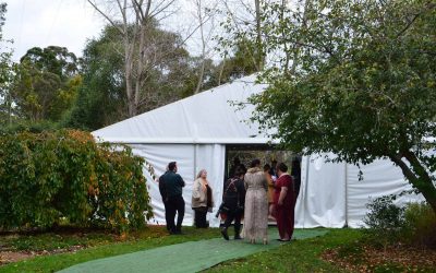 An autumn marquee wedding for Melia and Joseph.